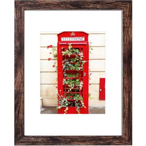 SESEAT 16x20 Picture Frame Brown, Display Pictures 11x14 with Mat or 16x20 without Mat, Photo Frames Wall Gallery, 1 Pack