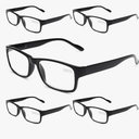 Gaoye Professional Reading Glasses for All Day - Computer Readers with Blue Light Protection - Value Pack, 6 Pack, +1.0