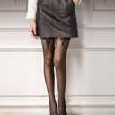 Chalier Fishnet Stockings Tights Suspender Pantyhose Lace Thigh High Stockings for Women (Black)