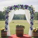 10 Pcs 82 FT Artificial Purple Rose Flower Garland, Faux Silk Rose Garland, Purple Party Decorations, Lavender Flower Hanging Flower Vines for Backdrop Decoration Tea Party Wedding Birthday