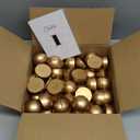 Taiyin 40 Sets Wedding Table Number Card Stock Signs with Round Stand 4 x 6 Inch 1-40 Gold Table Numbers with Stand Wooden Gold Card Holder for Wedding Reception Anniversary Party Restaurant Events