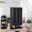 2 x 2 Pack Pod Dispenser Compatible with Nespresso/Vertuo Capsules 3 Compartment Box Sleeve Holder with Non Slip Steel Base Holds 30 Coffee Pods Dispenses 3 Coffee Flavors