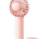 SWEETFULL Mini Portable Fan - Rechargeable Handheld Fan, 3 Speeds Personal Small Hand Gifts for Travel Essentials, Lash, Makeup, Eyelash, Kids, Girls, Women - USB, Cute Design Pink