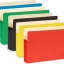 Blue Summit Expandable Legal File Folders for Bulky Documents, Legal Size, 5" Expansion, Assorted Colors, 10 File Pockets