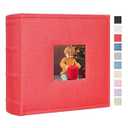 Cherrich Small Photo Album 4x6 100 Pockets with Writing Space Linen Cover Picture Book Holds 4x6 Photos for Wedding, Baby, Family, Graduation