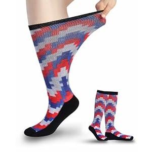 YOKEEP diabetic socks for women & men extra wide, non binding diabetic neuropathy swollen feet socks for women men XL