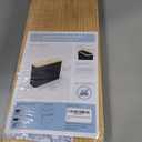 LONBET Toilet Paper Storage for 12 Rolls, Stackable & Foldable - The Ultimate Bathroom Organizer - Waterproof Basket with Bamboo Lid - Elegant Toilet Paper Storage Holder, Black, 45L x 15W x 34.5H cm