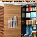 2PCS Straw Holder for Cabinet Door, Acrylic Straws Organizer Transparent Storge Container for Kitchen Counter Cupboard, Straws Storage Dispenser with Double-Sided Tape
