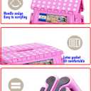 ACKO Folding Step Stool - 13 inch Height Premium Heavy Duty Foldable Stool for Kids and Adults, Kitchen Garden Bathroom Stepping Stool (Pink)