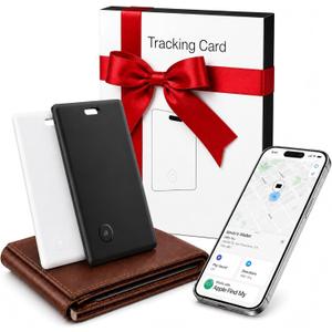 Wallet Tracker:2026 Tracker Card for iPhone & Apple Find My - Card Locator (2-Pack) for Keys, Wallet, & Bags, Long-Lasting Battery, Lost Mode & Alerts