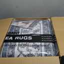 WITSHOCK Living Room Area Rugs 6x9: Washable Rug Boho Soft Non-Slip Low Pile Stain Resistant Foldable Carpet for Bedroom Playroom Dining Room Office Kitchen Farmhouse Home Decor Rug-Blue