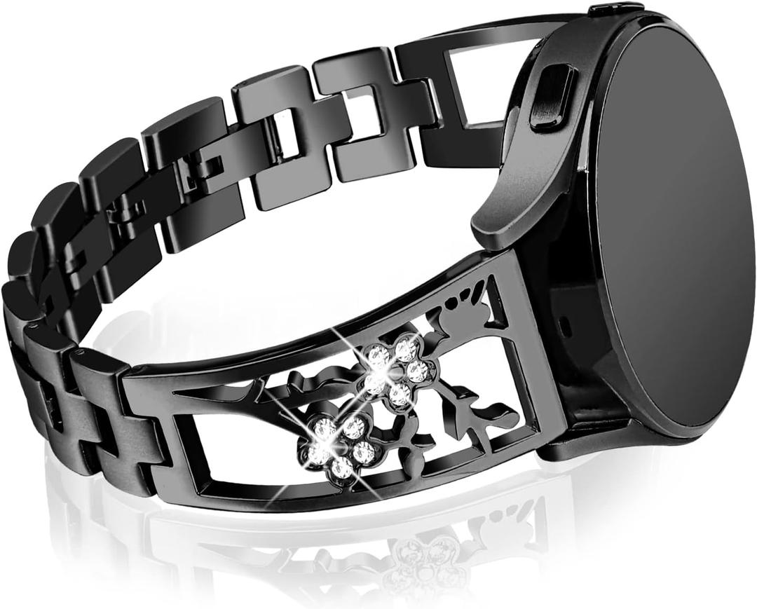 JOYOZY 20mm Watch Bands Compatible with Galaxy Watch 6/5/7/FE 40mm 44mm/Watch 4 40mm 44mm/Watch 6 Classic 43mm 47mm/Classic4 42mm 46mm/Watch 5 pro 45mm/Active2 Watch Bands,Stainless Steel Bracelets