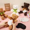 Chicingyou 4 Set Bear Blindfolded Diaper Changing Baby Shower Games with Blindfold Changing 12 Inch Bear Dolls Diapers Gift Bags for Baby Shower Gender Reveal Raffle Party Game