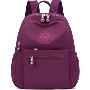 Tanweibago Mini Nylon Women Backpacks,11L Small Ladies backpacks Casual Lightweight Women Shopping Travel Daypack (Purple)