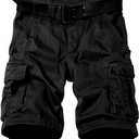 Camo Cargo Shorts for Men Cotton Casual Wild Outdoor Work Relaxed Fit Shorts with Multi-Pockets 42