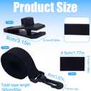 BOXOB 18pcs Pool Solar Cover Reel Attachment Kit, Includes 6 Solar Reel Blanket Straps with Hooks, 6 Swimming Pool Cover Clips & 6 Touch Fasteners Universal Accessories