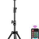 DJ Lights with Stand, 4in1 Rotating Colorful Disco Ball Party Light DJ Disco Lights Set DMX & Sound Activated Control Strobe LED Par Light Professional for Parties Bar Wedding Christmas (Black 1PC)