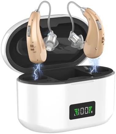 Amazon.com: Hearing Aids, 16-Channel Digital Hearing Aids for Seniors, Rechargeable Hearing Aid for People with Hearing Loss, 4 Levels of Volume/Two Mode Noise Cancellation, Clear Sound and Easy to Use (white) : Industrial & Scientific