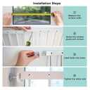 Window Guards for Children, Fit 32.5"-62.5" Wide Window Security Bar, White Window Bars Security Inside, 29.92inch High Child Safety Window Guard (2 Piece)