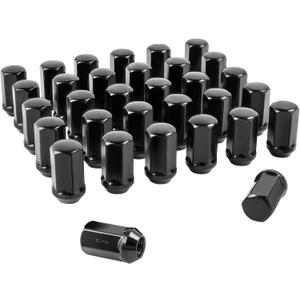 14x1.5 Lug Nuts 32pcs Compatible with 2008-2024 Silverado Sierra 2500 3500 2012-2024 Ram 2500 3500 Black Wheel Lug Nuts Part No 611-236