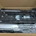 Floor Mobile TV Stand with Power Outlet, Rolling TV Cart for 27-65 Inch OLED LED Monitors, 6 Levels of Height Adjustment, Ambient Lighting on The Bottom Wheels Holds up to 88lbs, 400x400mm (Black)