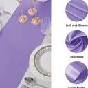 6Pack Table Runner 12 x 108 Inches Satin Silk Table Runner for Wedding, Birthday Party, Banquets, Graduations Decoration, fit Rectange and Round Table-Lavender