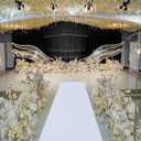 Extra Thick White Carpet Runner for Party, 3.3 x 33 Feet White Aisle Runner for Wedding Ceremony, Non-Slip Indoor Outdoor Wedding Decorations