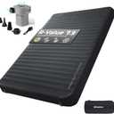 KingCamp Self Inflating Sleeping Pad, R 7.9 Air & Foam Camping Mattress 2 Person, 3" Thick Full Size Double Sleeping Pad with Air Pump for Camp Tent Outdoor Car, PVC Free (Black)