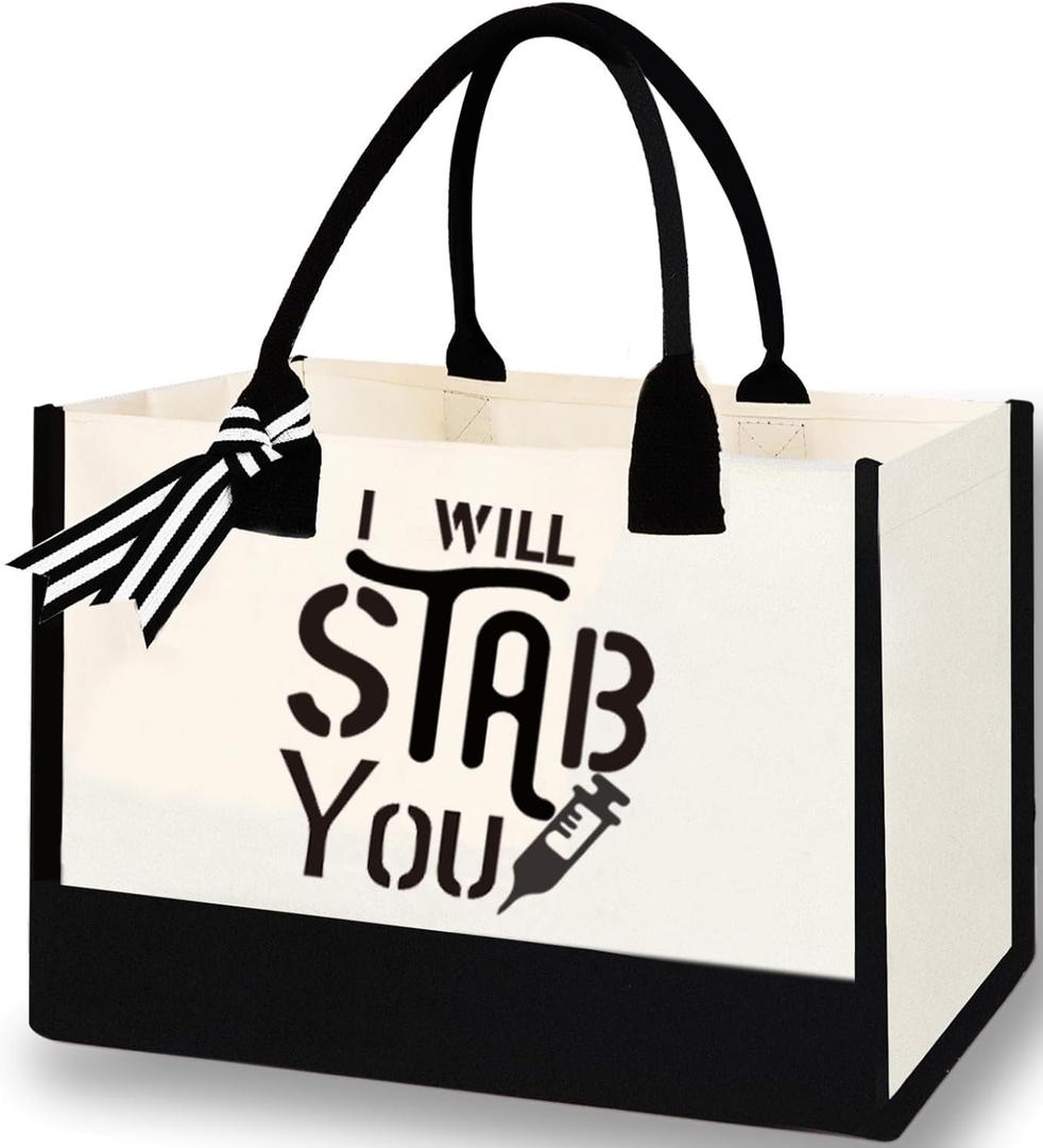 Canvas Tote Bag for Mom Nurse Teacher Boss Lady Dog Mom Christmas Birthday Gifts for Women Lady for Shopping