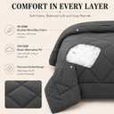 King Comforter Set 102"x90" Dark Grey - 7 Piece Bed in a Bag
Fits Mattresses up to 14in, Sheets & Shams Included, OEKO-TEX Certified, 240GSM All-Season Fill, Couples & Primary Bedrooms