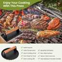 Blackstone Burger Press Set - 7" Round Smash Burger Press & 8"x4" Rectangle Cast Iron Grill Press with Wooden Handle - Smasher is Perfect for Blackstone Griddle, Pitboss Weber Griddle Grills