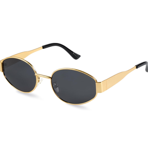 livho 2025 Trendy Oval Sunglasses - Stylish Polarized Shades for Everyday - Retro Metal Frames