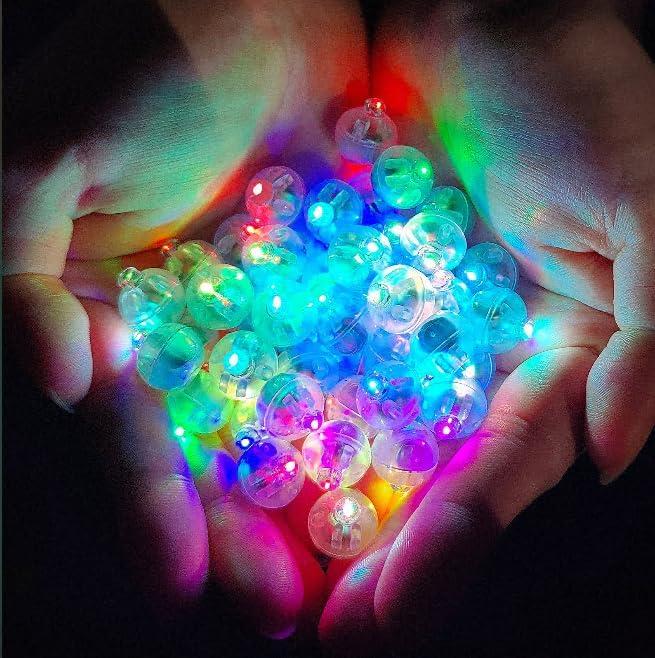 200Pcs Mini LED Ballon Lights Long Standby Time Waterproof Mini Light,Round Ball Lamp for Latex Balloon Paper Lantern Party Wedding Festival Christmas Halloween Decorative (Color)