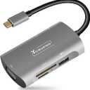 2 x 7-in-1 USB C Docking Station - Triple Display, 1080P VGA, 2 USB 3.0, Type-C Data Port, 4K HDMI, PD 100W Charging, SD/TF Card Reader, Compatible with Dell/HP/Lenovo, etc