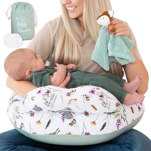 Little Traveler New Inflatable Breastfeeding Pillow & Travel Nursing Pillow for Baby Girl and Boy - Portable Travel Nursing Pillows for Breastfeeding