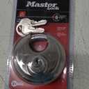 Master Lock 40D Stainless Steel Discus Padlock with Key (1 Pack)