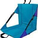 Folding Stadium Seat Cushion with Backrest, Portable Bleacher Pad for Camping, Fishing,15.8'' x 16.5'',Lightweight Chair with Backrest for Outdoor Sports and Concerts(Blue and Purple)
