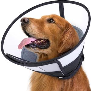 Dog Cone Collar After Surgery - Soft, Breathable Recovery Cone for Large, Medium, Small Dogs - Adjustable E-Collar for Pets, Wound Healing Safety (5.5")