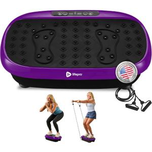 Lifepro HexaPlate Lite Vibration Plate Exercise Machine with Magnetic Acupoints - Full Body Vibration Platform for Beginners and Recovery - Lymphatic Drainage Massager for Muscle Toning and Fitness