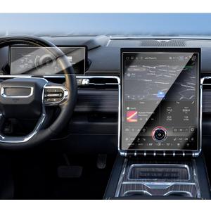 HD Tempered Glass for 2024-2026 GMC Sierra EV16.8" Navigation+11" Dash Screen protector for 2026 Sierra EV Elevation/AT4/AT4X/Denali Navigation Touch Accessories [No Glare & Fingerprint]