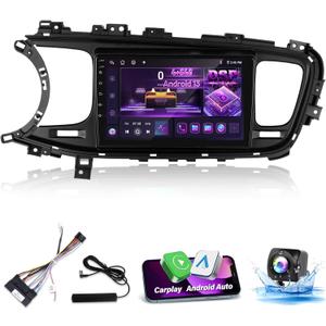 [8-Core 4+64G] Upgrade Radio for KIA Optima K5 2013-2015: 9 inch IPS 1280*720P Touchscreen Android Stereo - Wireless Carplay & Android Auto, 4G/WiFi Module, FM/AM/RDS Radio, GPS, SWC + Backup Camera