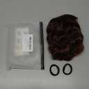 Messy Bun Hair Piece Yaki Textured Sweet Loose Wavy Curly Hair Bun Short Drawstring Ponytail Extensions Hair Toppers Synthetic Hairpieces Pony Tails Hair Extensions for Women(T1B/30#) (8 Inch)