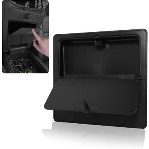 Black Interior Center Console Armrest Hidden Storage Box Organizer Compatible