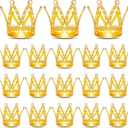 18 Pcs Crown Cake Topper, Mini Tiara Birthday Cake Toppers, Mini Crown for Flower Arrangements Women Lady Girl Wedding Baby Shower Birthday Party