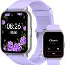 Smart Watch (Answer/Make Call) for Women Men, Fitness Tracker with Heart Rate, Blood Oxygen, Sleep Tracker, IP68 Waterproof Fitness Watch Step Calorie Counter Pedometer Compatible iPhone & Android (Light Purple)