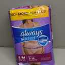 Always Discreet Adult Diapers for Women, Incontinence Underwear, Drier Than Depends, Postpartum Essentials, Disposable Briefs, Max Absorbency, Bladder Leak Protection, Small/Medium, 32Ct