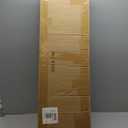 1 Pcs 8" x 36" Entry Door Glass Insert with Low-e Clear Glass Raised Frame White Exterior Front Door Sidelite Window Inserts Replacement Kit for Home Improvement (Nickel Caming)