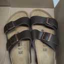 CUSHIONAIRE Lane Cork Footbed Mens Sandals, Adjustable Buckle Comfort Slides for Men, Genuine Leather Insole Summer Sandals Men Footwear 39