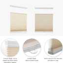 MYshade Top Down Bottom Up Shades Light Filtering Shade Cordless Blinds for Indoor Windows Honeycomb Cellular Sheer Window Blinds & Shades Easy to Install 33" W X 72" H (Beige)