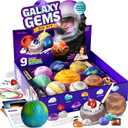 Dan&Darci Galaxy Gem Dig Kit for Kids - Gemstones Digging Science Kits for Kid Age 6-7, 6-8, 8-10 - Gifts for 6 7 8 9 10 11 Year Old Boys & Girls - Planet Space Toys for Ages 8-10 STEM for Boy & Girl